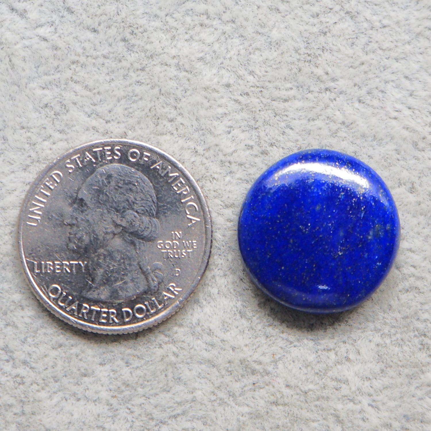 Natural Lapis Lazuli Round Cabochon 20x20mm 20ct – Pedra Gems One of a Kind Loose Gemstone