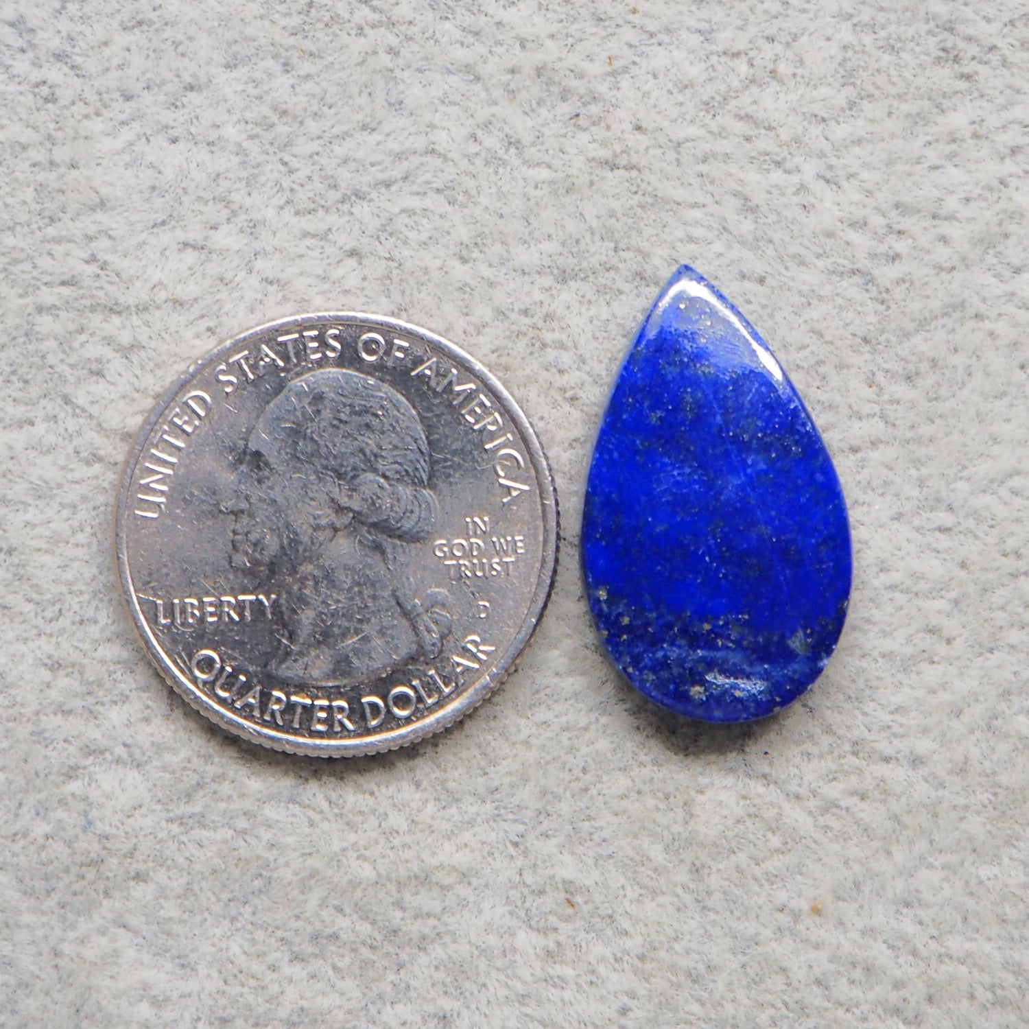 Natural Lapis Lazuli Pear Cabochon 25x15mm 13.5ct – Pedra Gems One of a Kind Loose Gemstone