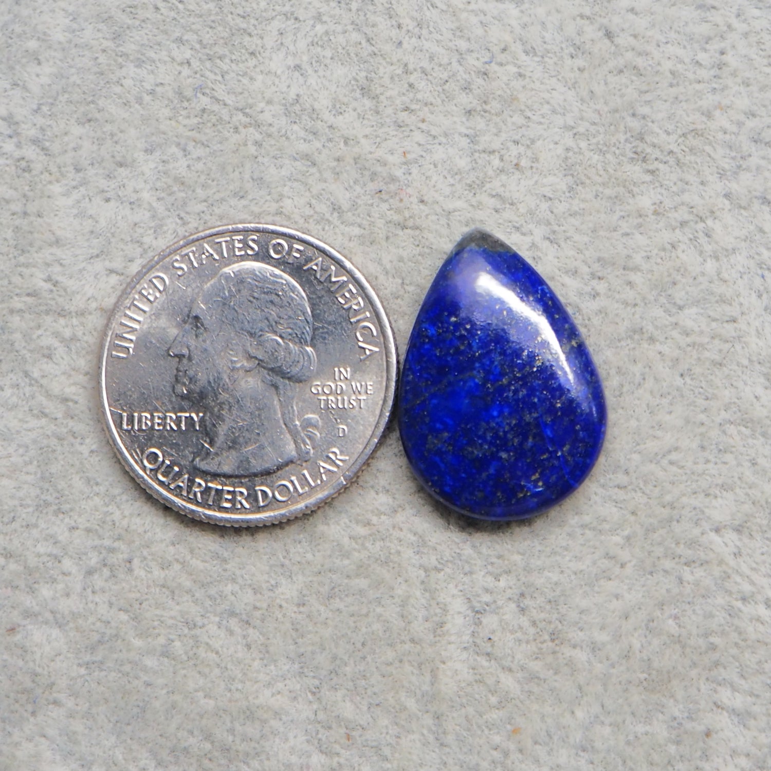 Natural Lapis Lazuli Pear Cabochon 23x16mm 13.5ct – Pedra Gems One of a Kind Loose Gemstone