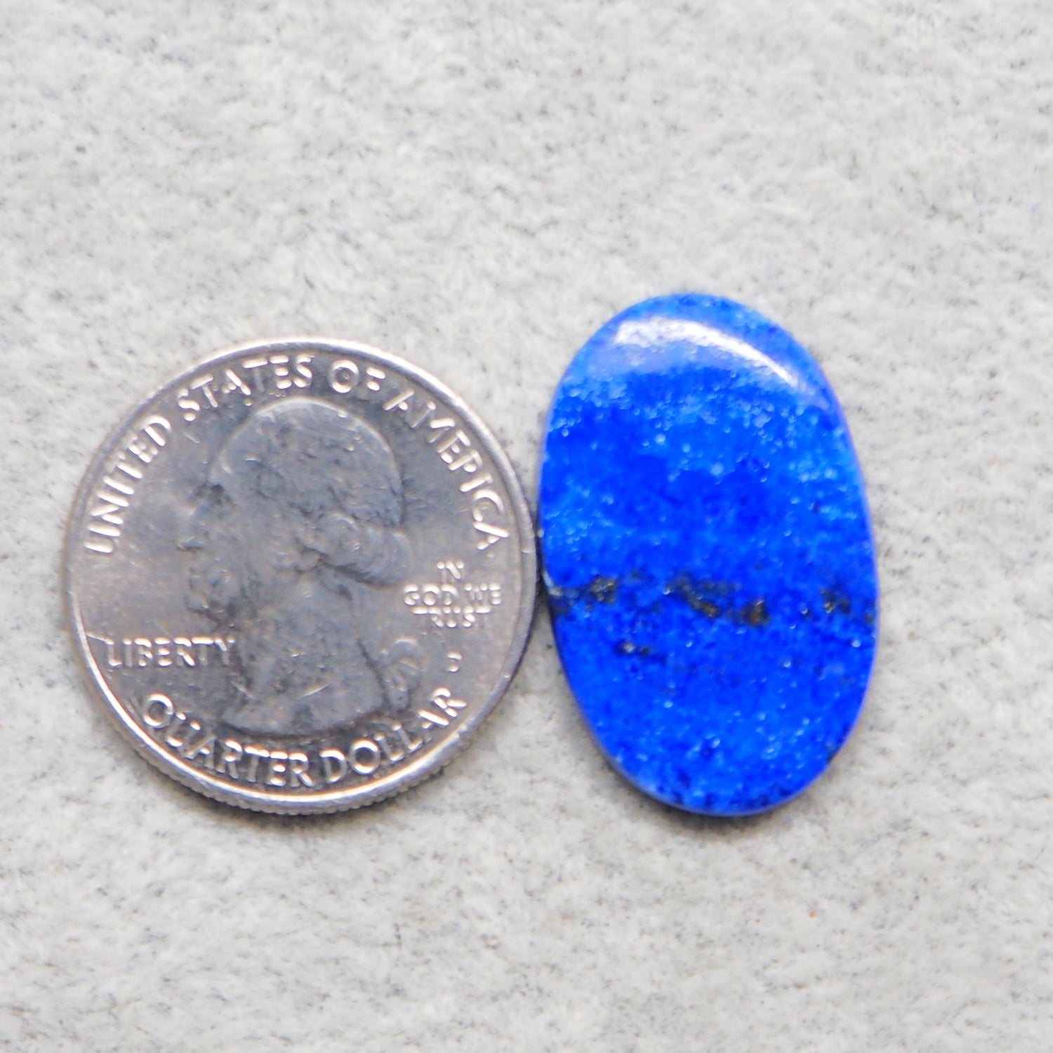 Natural Lapis Lazuli Oval Cabochon 26x17mm 14.5ct – Pedra Gems One of a Kind Loose Gemstone