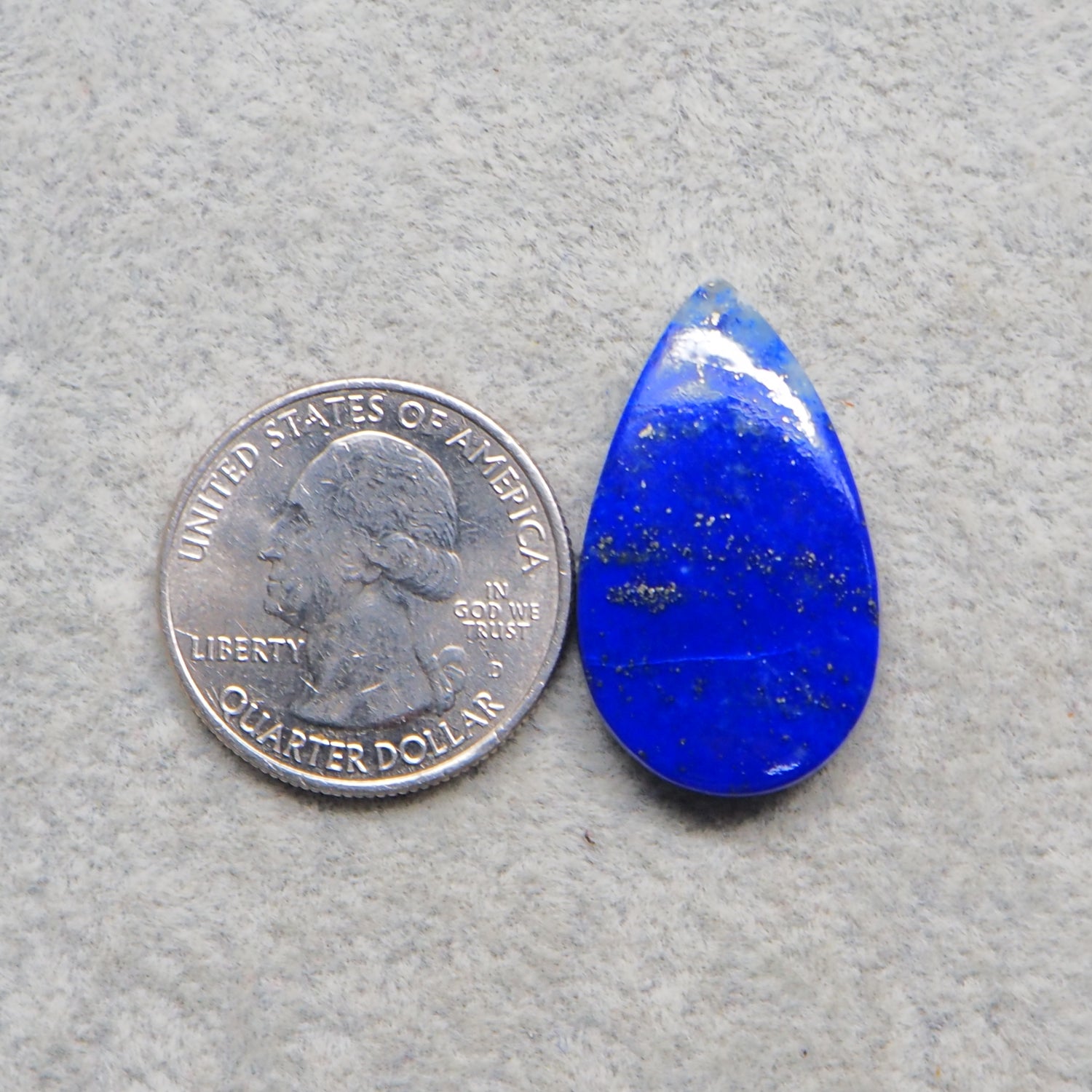 Natural Lapis Lazuli Pear Cabochon 30x17mm 23.5ct – Pedra Gems One of a Kind Loose Gemstone