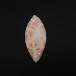 Natural Pink Natrolite (Thomsonite) Marquise Cabochon 35x14x3mm 11ct - view 4 - Pedra Gems