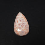 Natural Pink Natrolite (Thomsonite) Pear Cabochon 28x16x6mm 17.5ct - view 4 - Pedra Gems