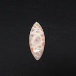 Natural Pink Natrolite (Thomsonite) Marquise Cabochon 32x12x5mm 11.5ct - view 4 - Pedra Gems