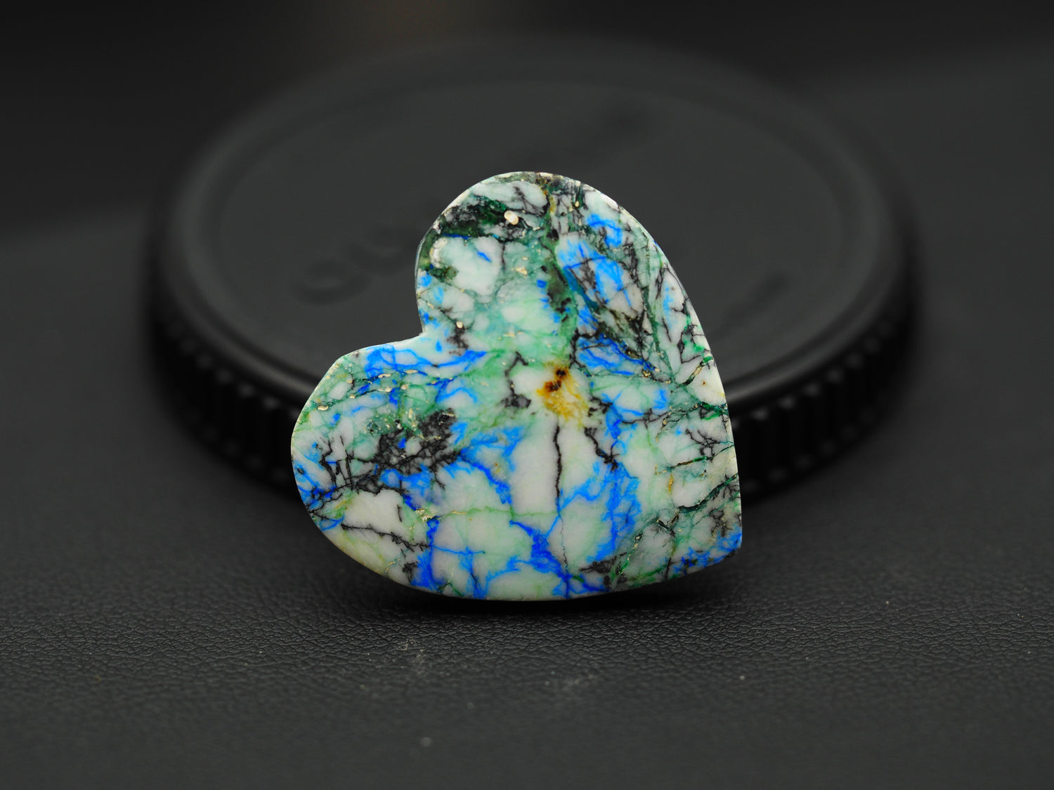 Azurite Turquoise Cabochon Heart Shape 27x27x4 MM PG-AZT03
