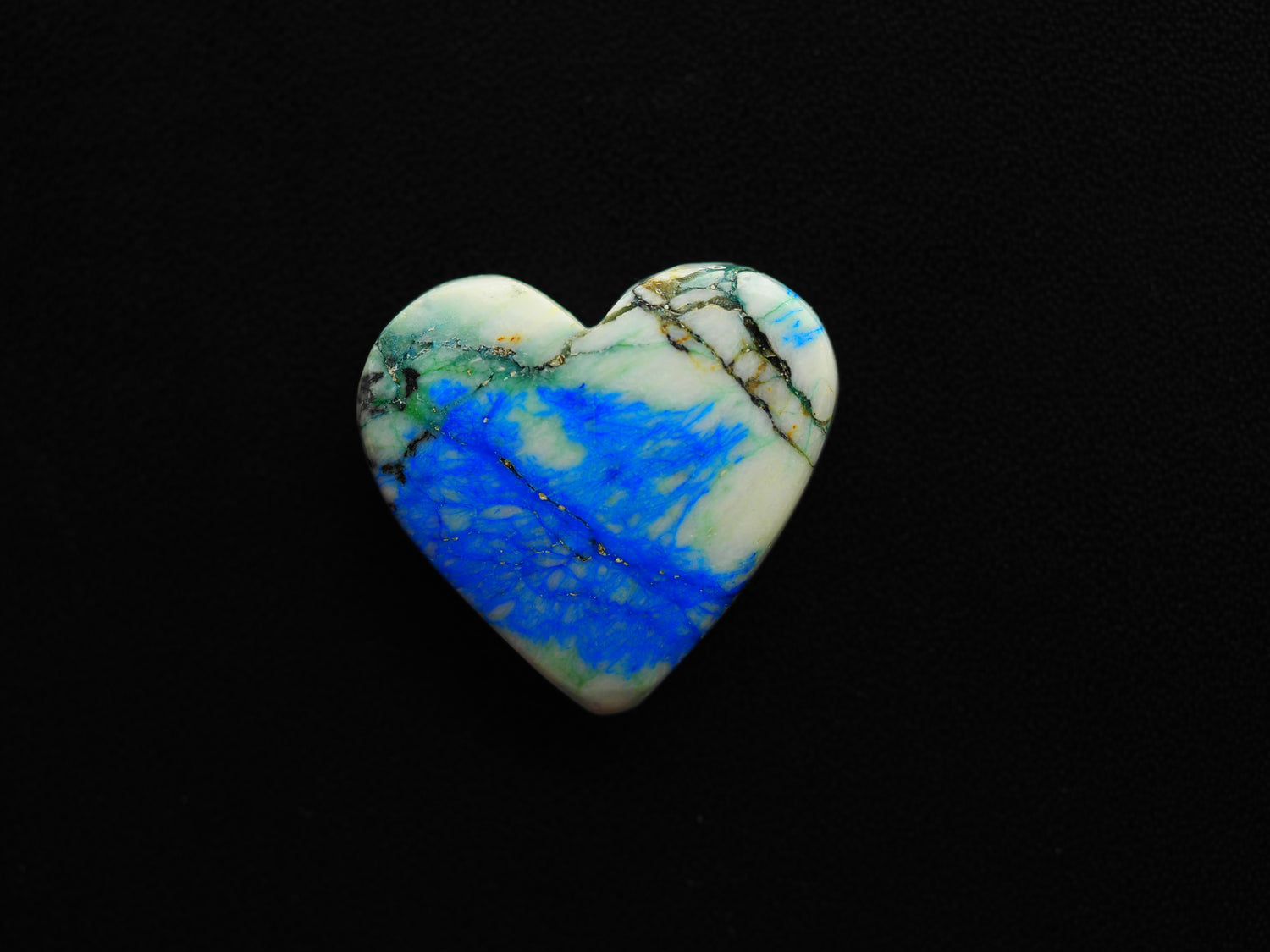 Azurite Turquoise Cabochon Heart Shape 22x24x4 MM PG-AZT013