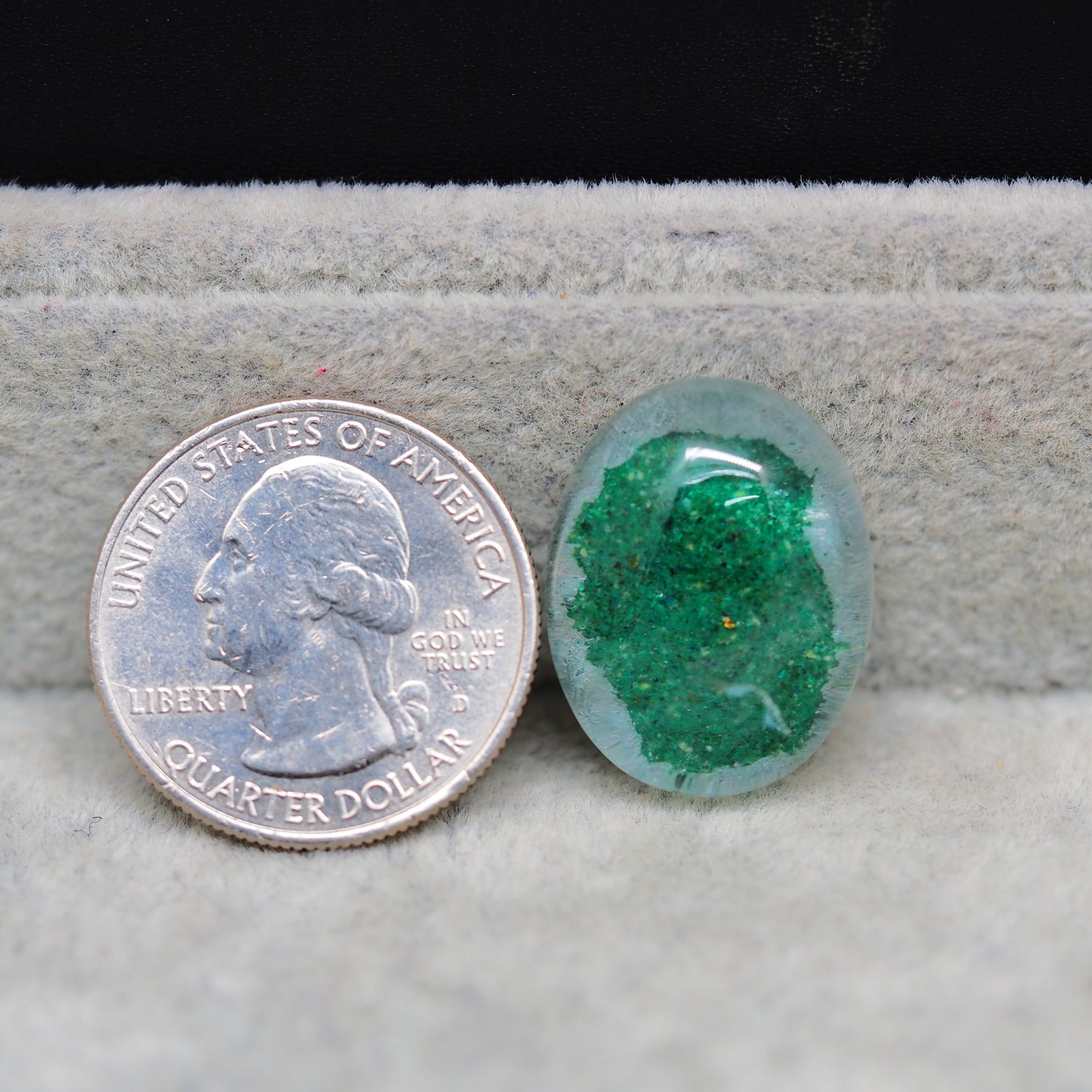 Garden Quartz Drill Fill Cabochon 23x17mm 29.5ct Deep Dome – Pedra Gems
