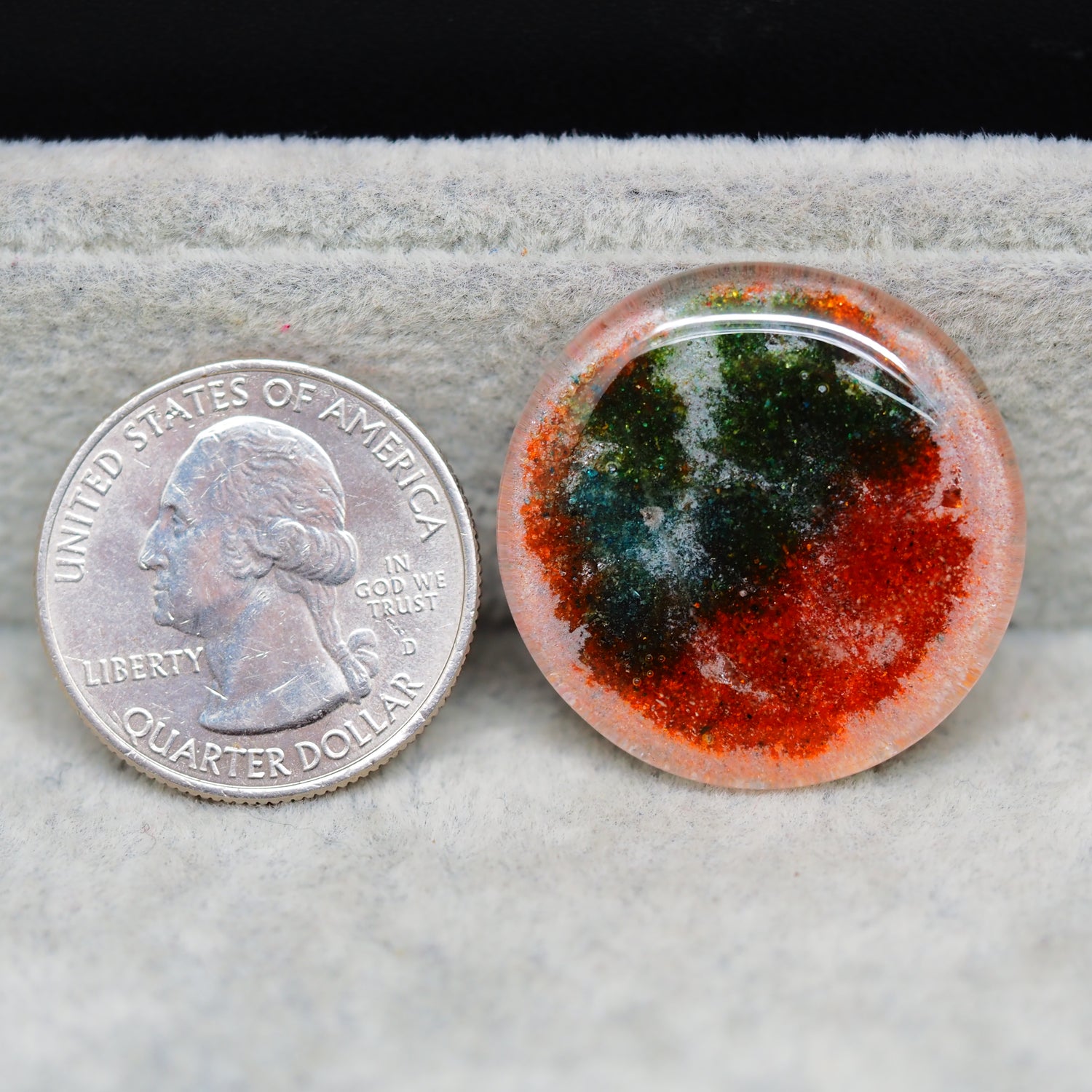 Garden Quartz Drill Fill Cabochon 28x28mm 40ct Round – Pedra Gems