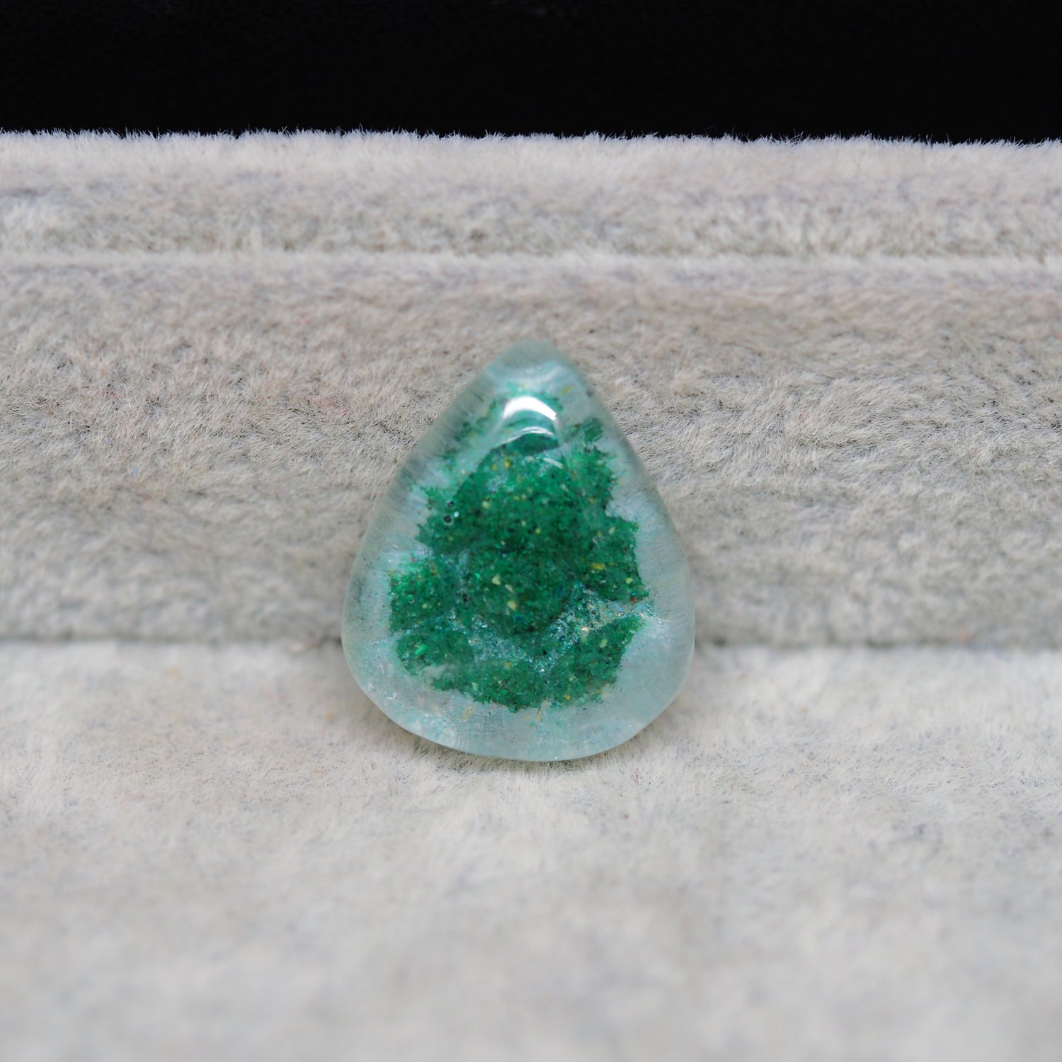 Garden Quartz Drill Fill Cabochon 22x18mm 22.5ct Pear – Pedra Gems