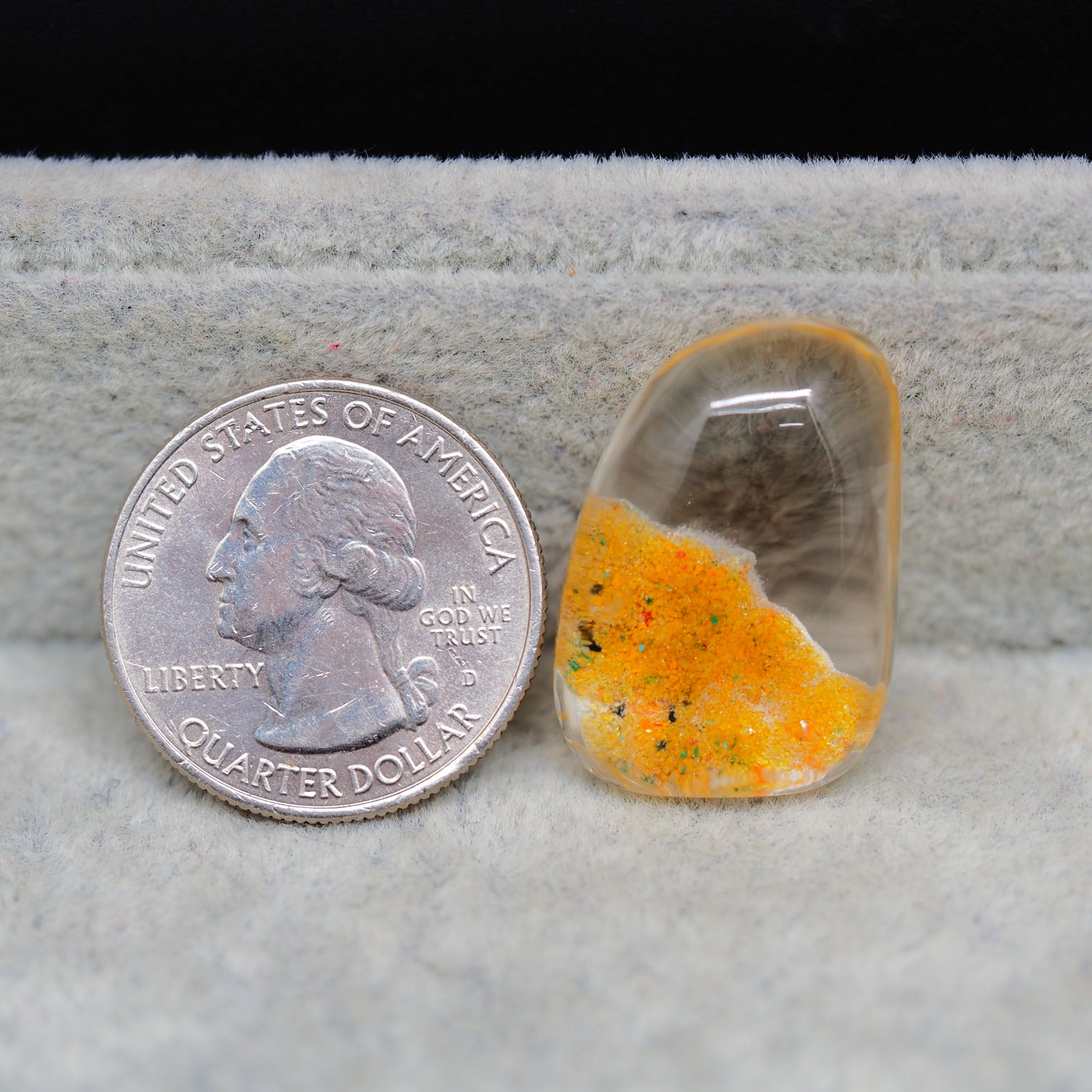 Garden Quartz Drill Fill Cabochon 26x18mm 32.5ct Freeform – Pedra Gems