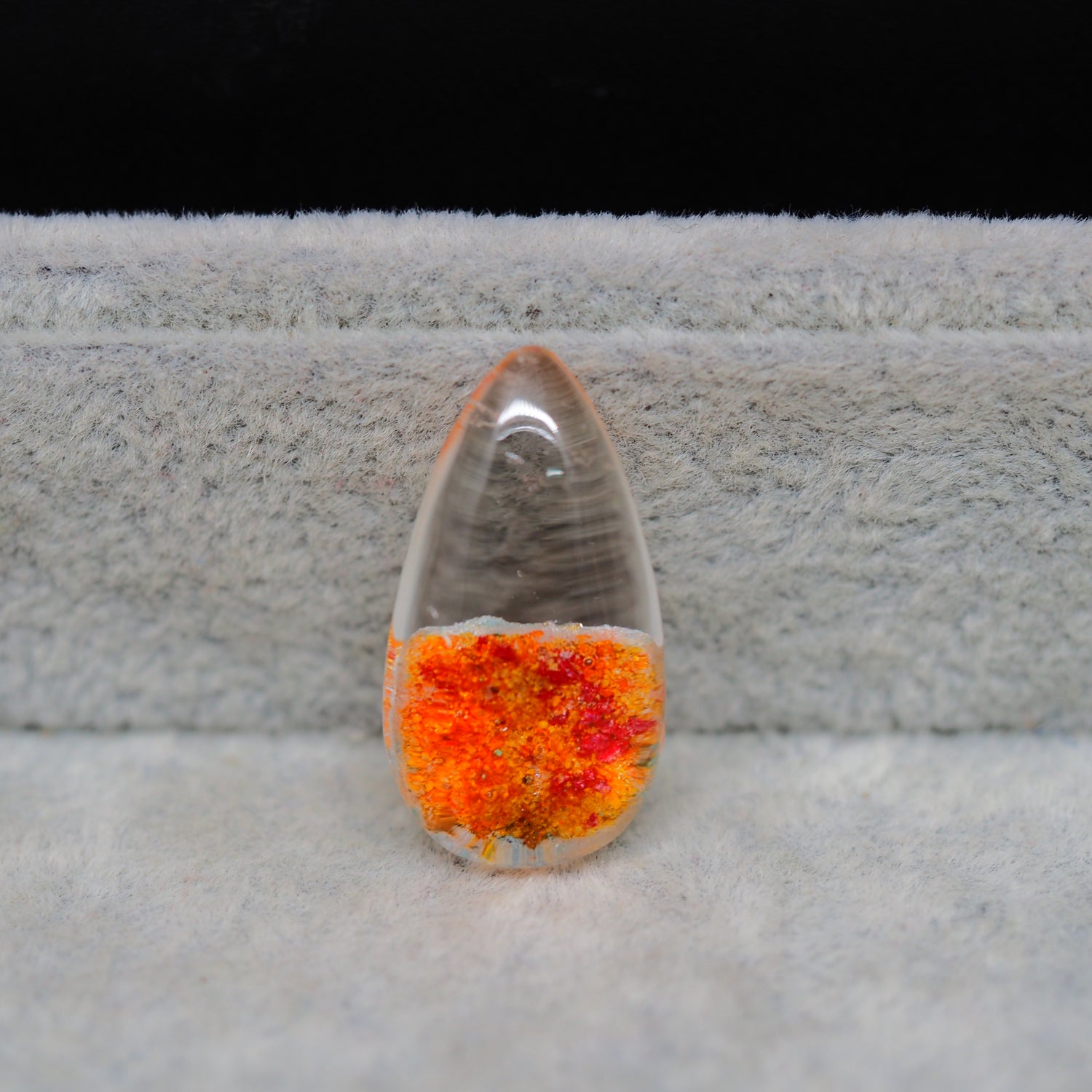 Garden Quartz Drill Fill Cabochon 27x14mm 20ct Pear – Pedra Gems