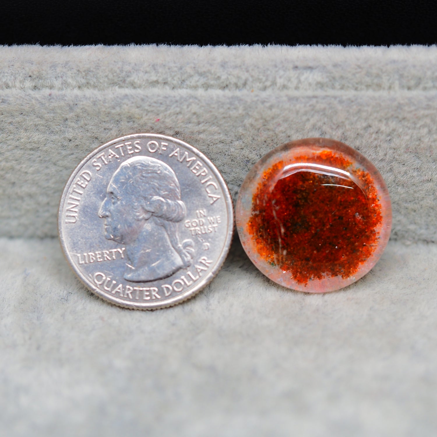 Garden Quartz Drill Fill Cabochon 21x21mm 24.5ct Round – Pedra Gems