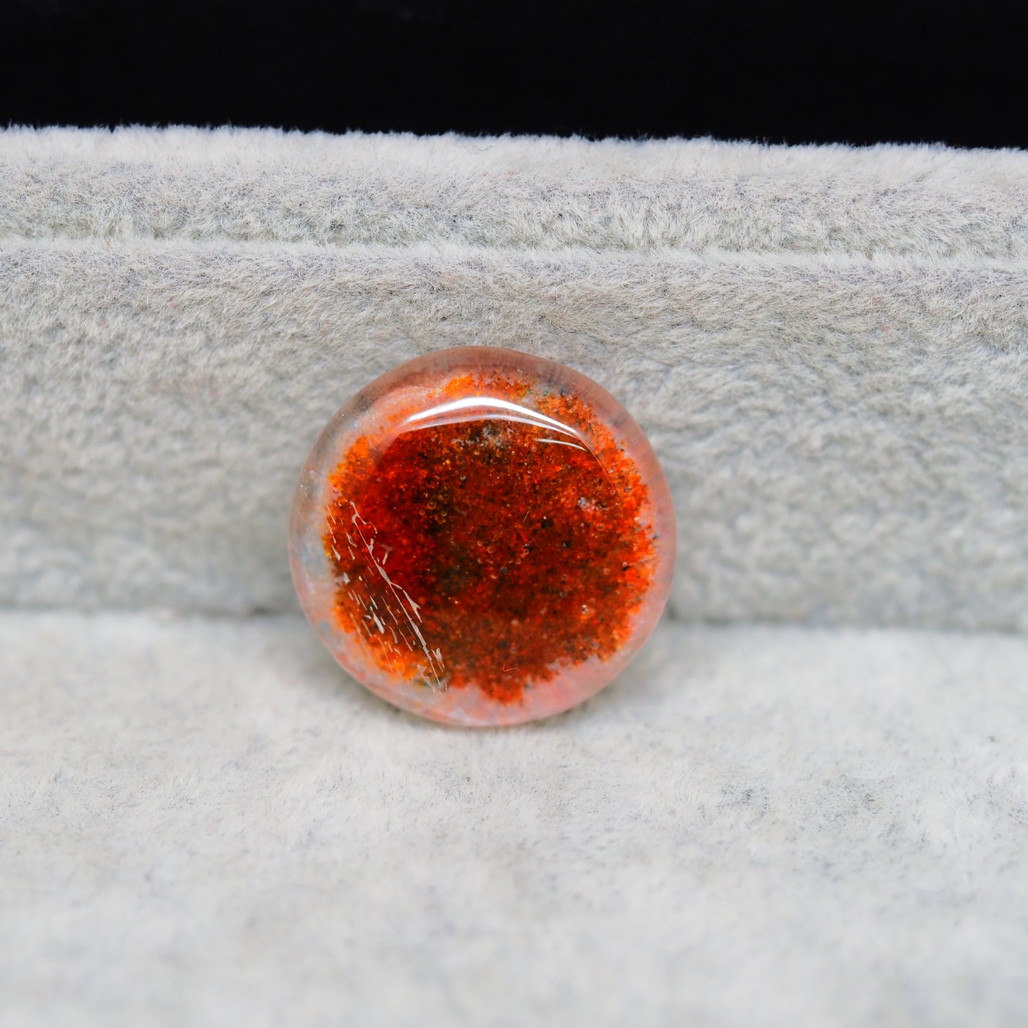 Garden Quartz Drill Fill Cabochon 21x21mm 24.5ct Round – Pedra Gems