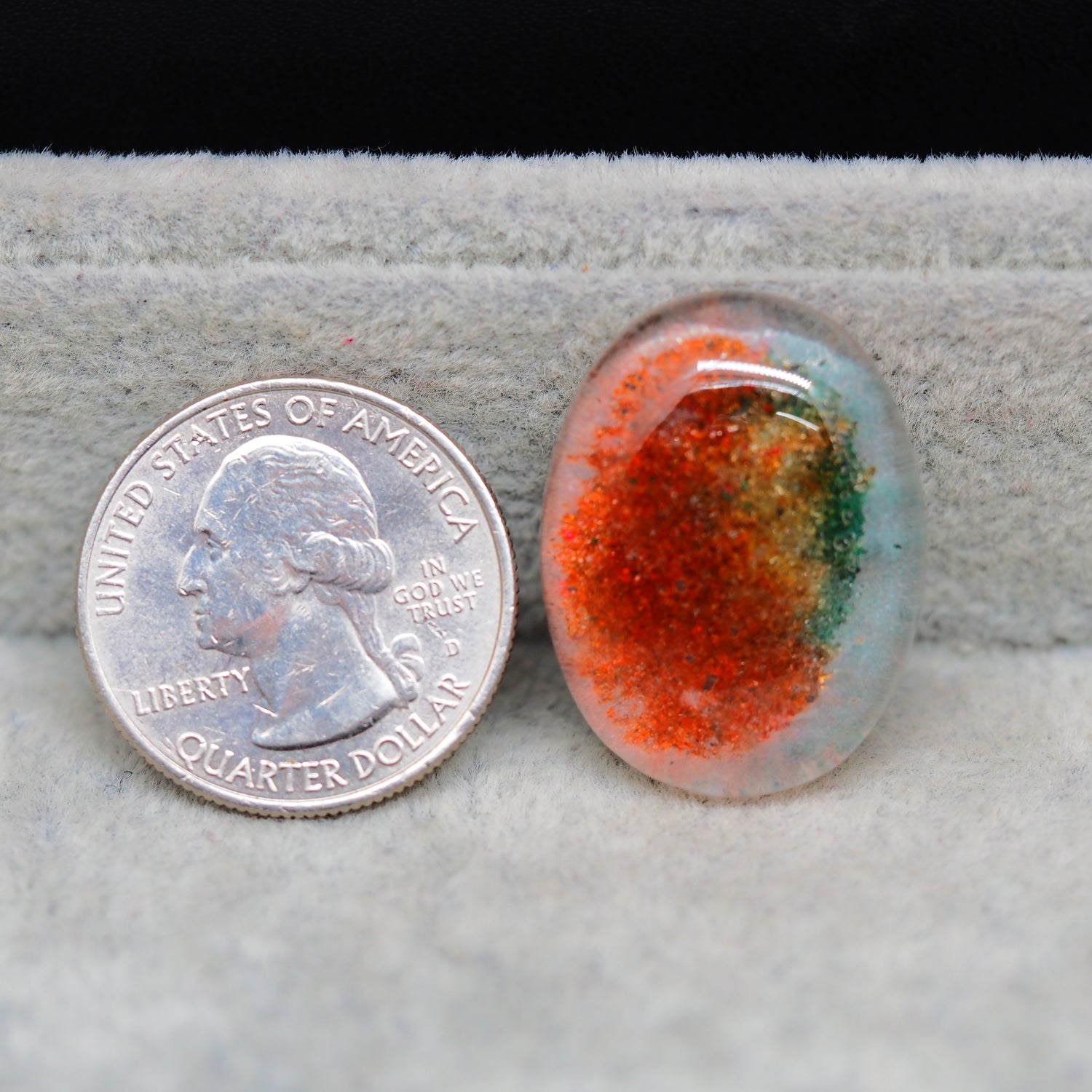 Garden Quartz Drill Fill Cabochon 28x21mm 38.5ct Oval – Pedra Gems
