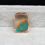 Garden quartz drill fill cabochon 25x20mm cushion side view 9mm dome profile