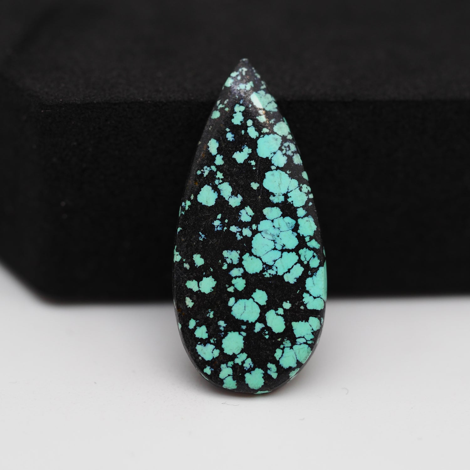 Natural Tibetan Turquoise Cabochon Gemstone Pear Shape 29x13x2 MM
