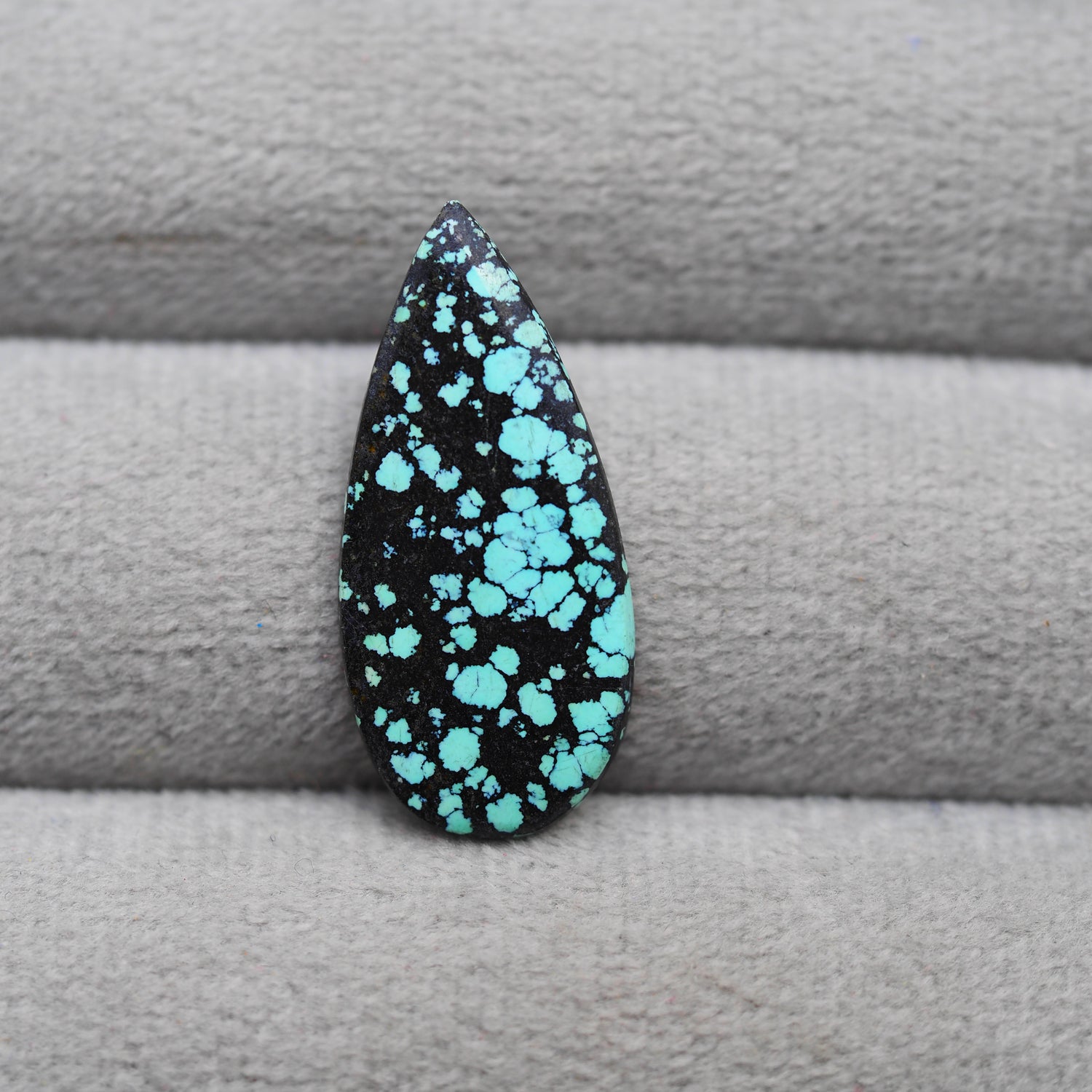 Natural Tibetan Turquoise Cabochon Gemstone Pear Shape 29x13x2 MM