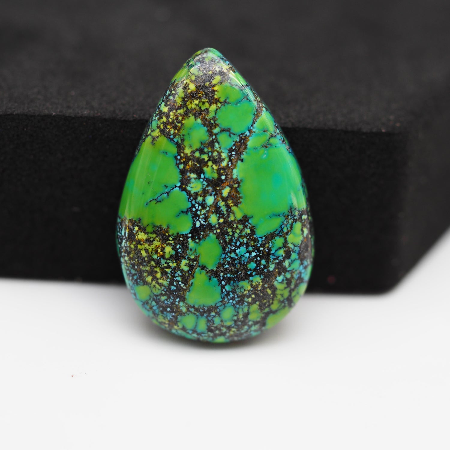 Tibetan Turquoise Cabochon Gemstone Pear Shape 30x20x5 MM