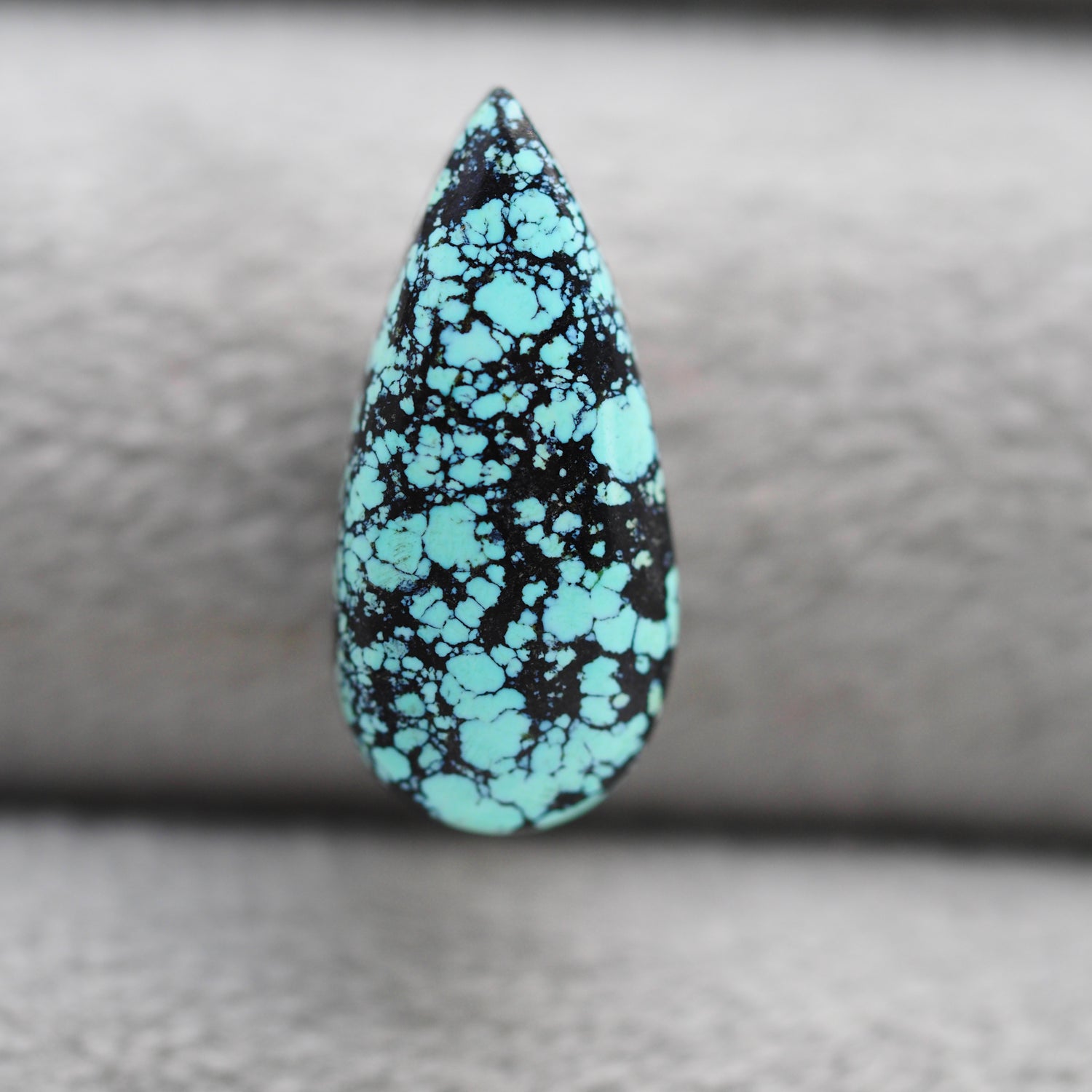 Tibetan Turquoise Cabochon Gemstone Pear Shape 18x8x3 MM