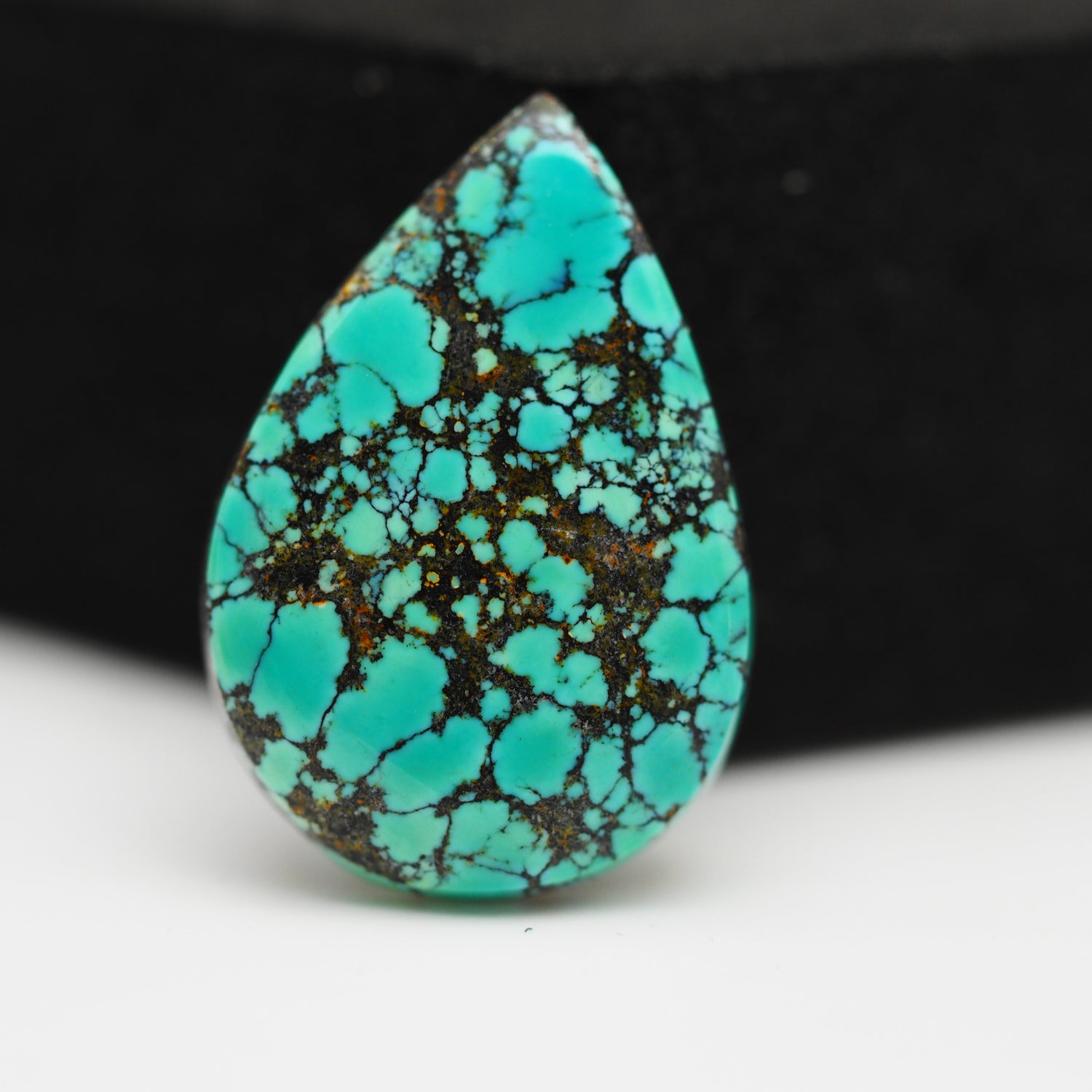 Tibetan Turquoise Cabochon Gemstone Pear Shape 22x15x3 MM