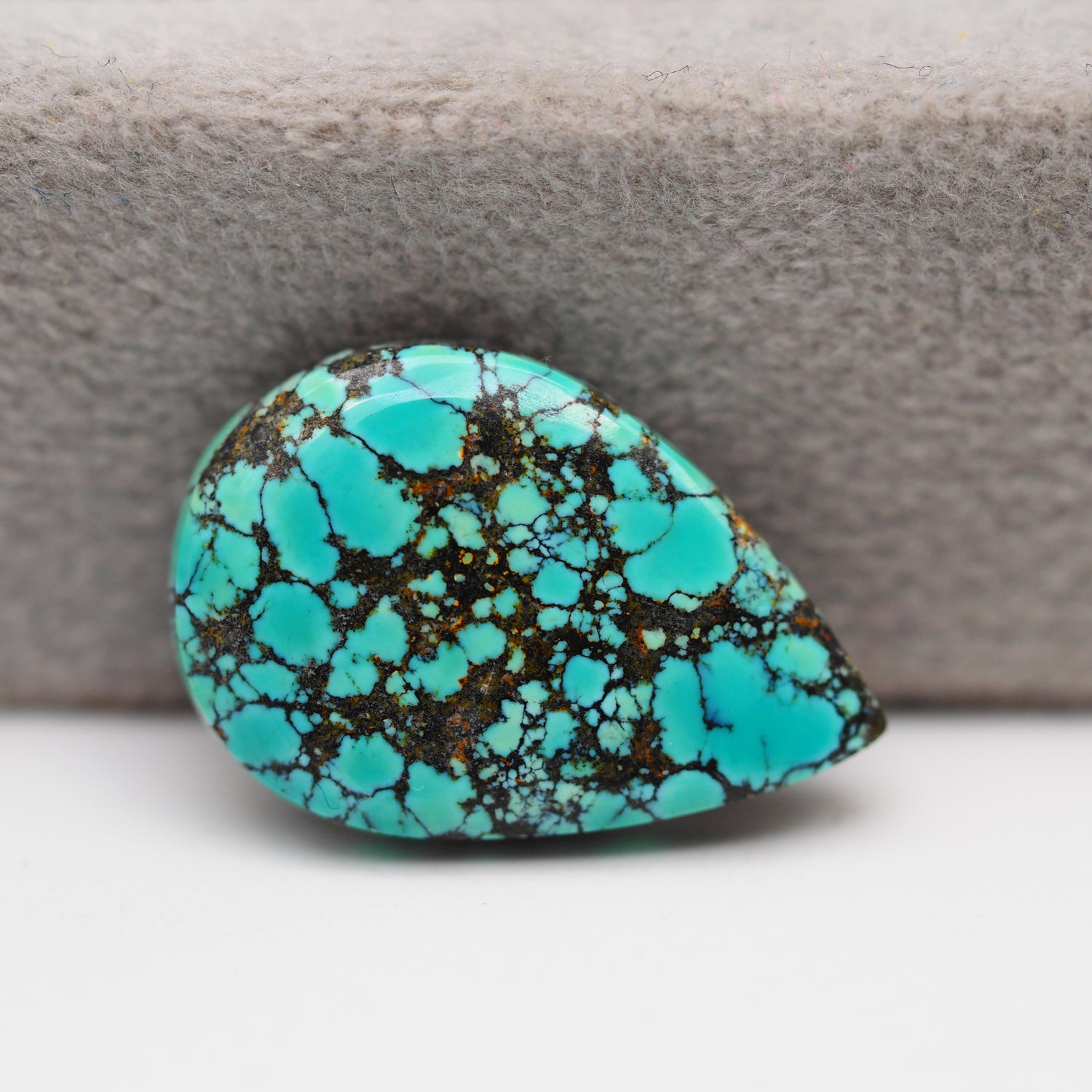 Tibetan Turquoise Cabochon Gemstone Pear Shape 22x15x3 MM