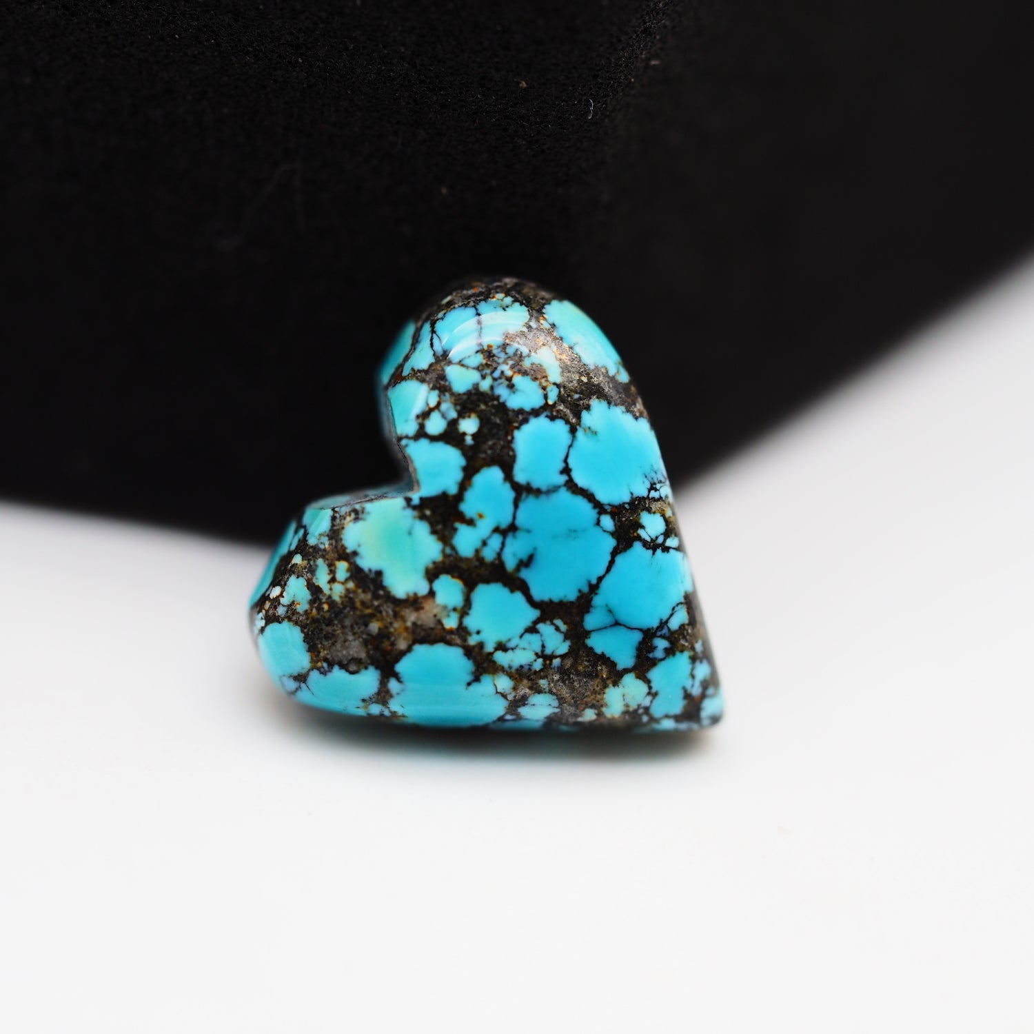 Natural Tibetan Turquoise Cabochon Gemstone Heart Shape 13x4 MM