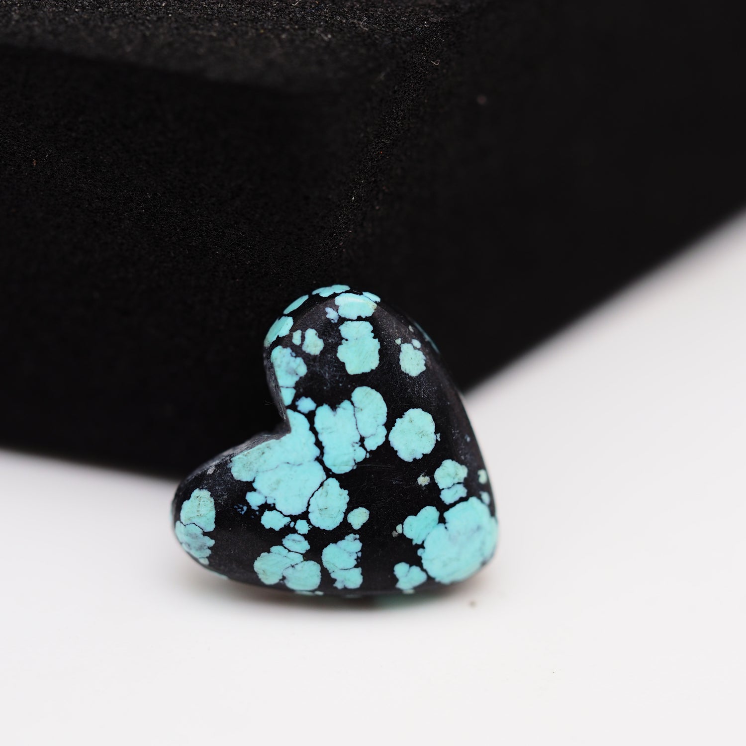 Natural Tibetan Turquoise Cabochon Gemstone Heart Shape  12x13x3 MM