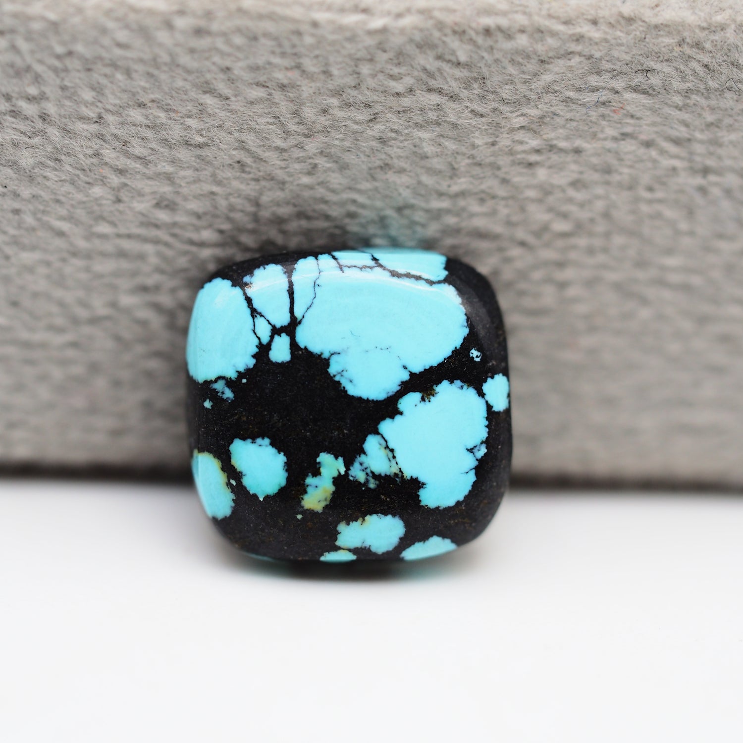 Natural Tibetan Turquoise Cabochon Gemstone Cushion Shape  12x3 MM