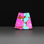 Cotton Candy Trapezoid Cabochon Pair 20x11x3mm 14.5ct - turquoise blue, pink and white - Pedra Gems