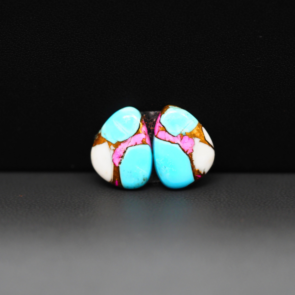 Cotton Candy Pair 13x11x3mm 8.5ct