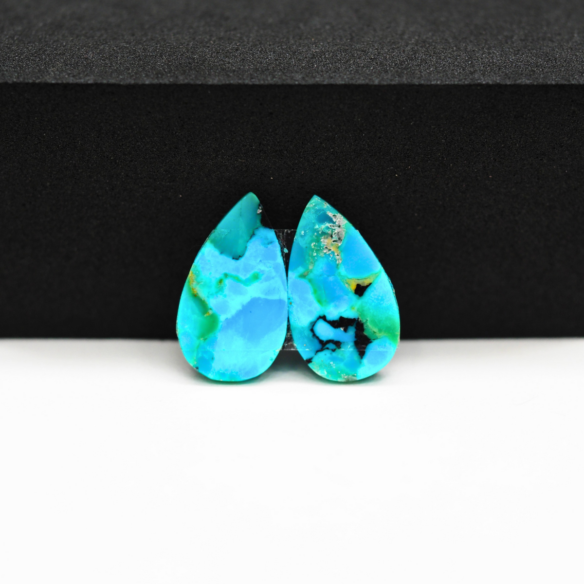 Mohave Buffalo composite pair 19x11x3mm 10ct pear cabochon Kingman - photo 3