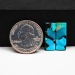 Mohave Buffalo composite pair 20x7x3mm 9.5ct baguette cabochon Kingman - photo 1