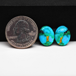 Mohave Buffalo composite pair 15x12x3mm 9ct oval cabochon Kingman - photo 1