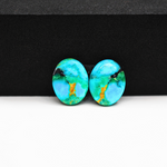 Mohave Buffalo composite pair 15x12x3mm 9ct oval cabochon Kingman - photo 2