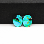 Mohave Buffalo composite pair 15x12x3mm 9ct oval cabochon Kingman - photo 3