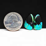 Mohave Buffalo composite pair 19x11x3mm 11.5ct freeform cabochon Kingman - photo 1