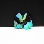 Mohave Buffalo composite pair 19x11x3mm 11.5ct freeform cabochon Kingman - photo 3