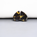 Kingman Black Buffalo Copper Composite Pear Cabochon Pair 14x11x3mm 10.5ct - black stone with bright copper veins - Pedra Gems