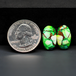 Peacock Dahlia composite pair 17x10x3mm 12ct oval cabochon - photo 1