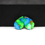 Peacock Dahlia composite pair 17x11x3mm 10.5ct pear cabochon - photo 3