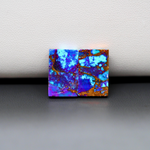 Stabilized Purple Mohave (Mojave) Turquoise rectangle cabochon pair 16x10x4mm 15ct - purple with blue Kingman turquoise nuggets - photo 3 - Pedra Gems.