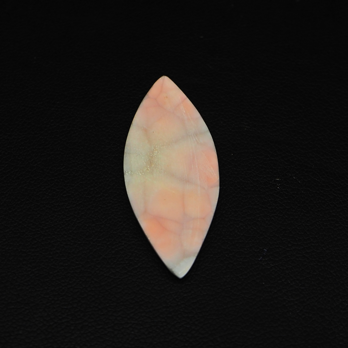 Natural Pink Natrolite (Thomsonite) Marquise Cabochon 35x14x3mm 11ct - view 3 - Pedra Gems