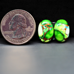 Peacock Dahlia composite pair 16x11x3mm 12ct oval cabochon - photo 1