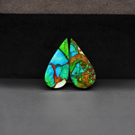 Peacock Dahlia composite pair 20x10x3mm 11ct pear cabochon - photo 3