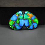Peacock Dahlia composite pair 28x21x3mm 32.5ct pear cabochon - photo 2