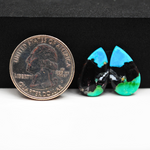 Mohave Buffalo composite pair 19x11x3mm 8.5ct pear cabochon Kingman - photo 1