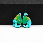 Mohave Buffalo composite pair 19x11x3mm 10.5ct pear cabochon Kingman - photo 2