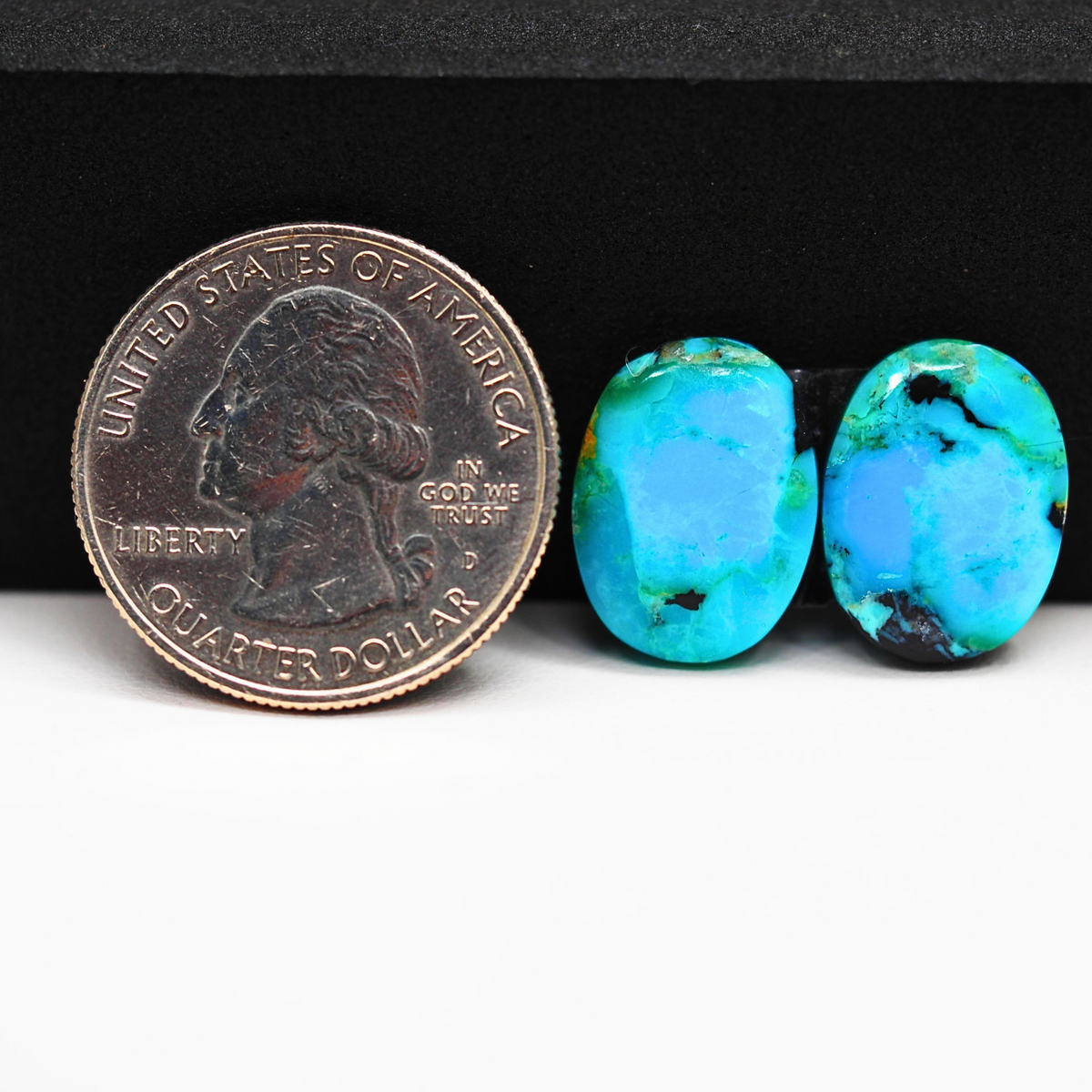 Mohave Buffalo composite pair 16x12x3mm 12.5ct oval cabochon Kingman - photo 1