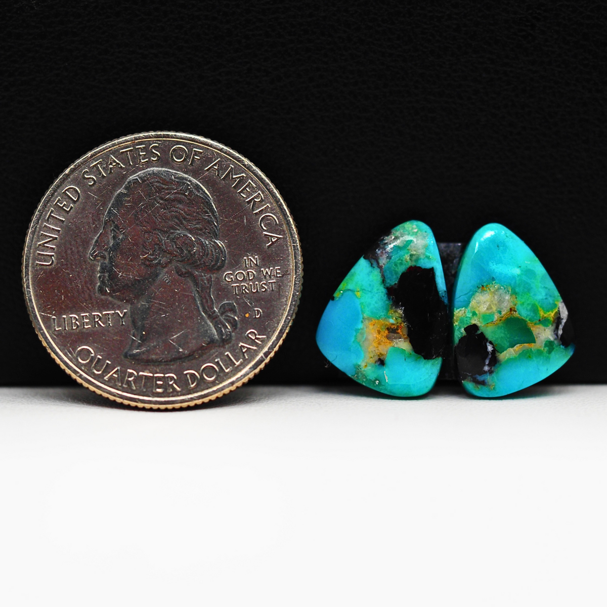 Mohave Buffalo composite pair 15x11x3mm 8.5ct freeform cabochon Kingman - photo 1