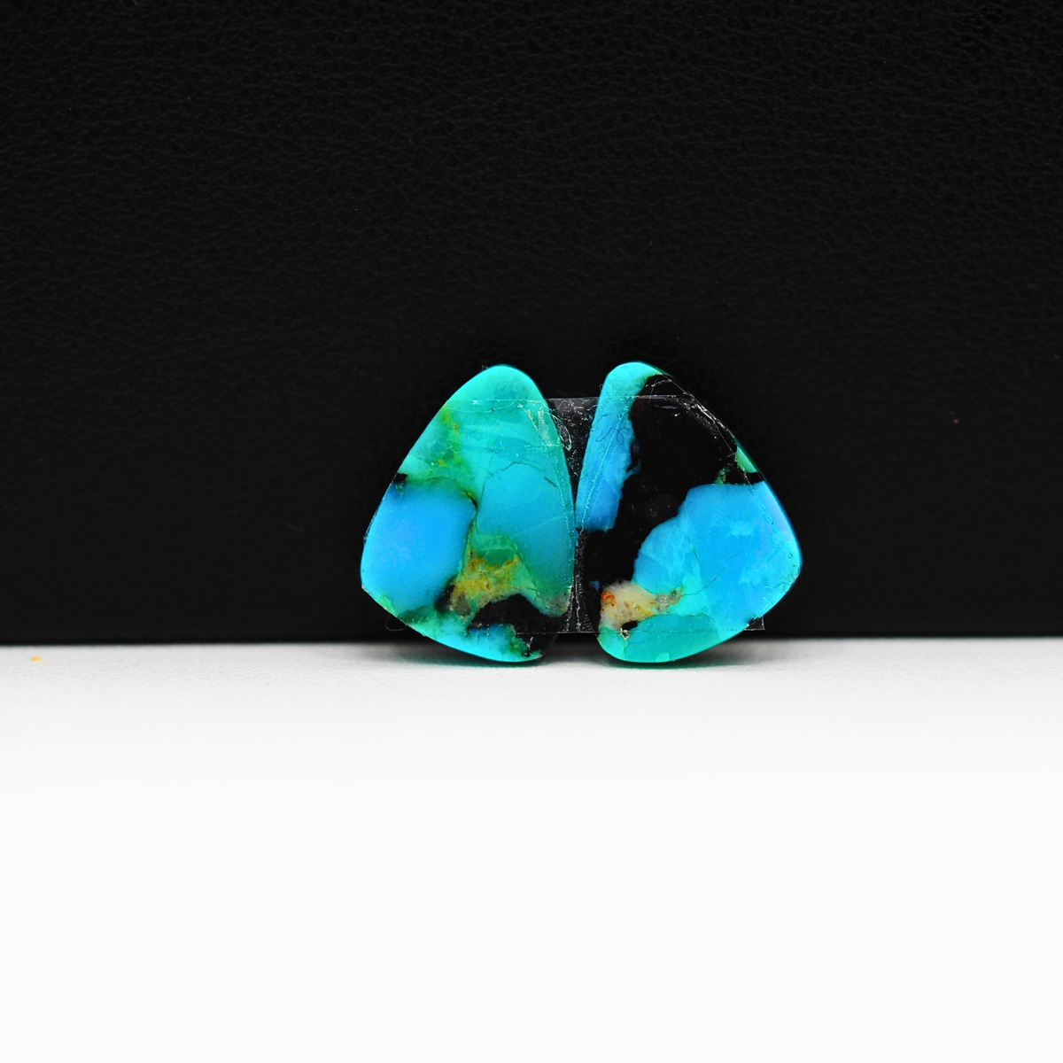 Mohave Buffalo composite pair 15x11x3mm 8.5ct freeform cabochon Kingman - photo 3